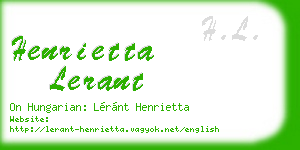 henrietta lerant business card