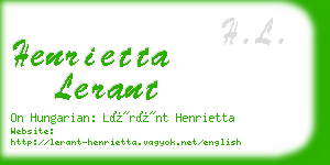 henrietta lerant business card